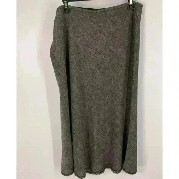 Eileen Fisher Black and White Plaid A-Line Knee Length Skirt PS - Picture 1 of 4